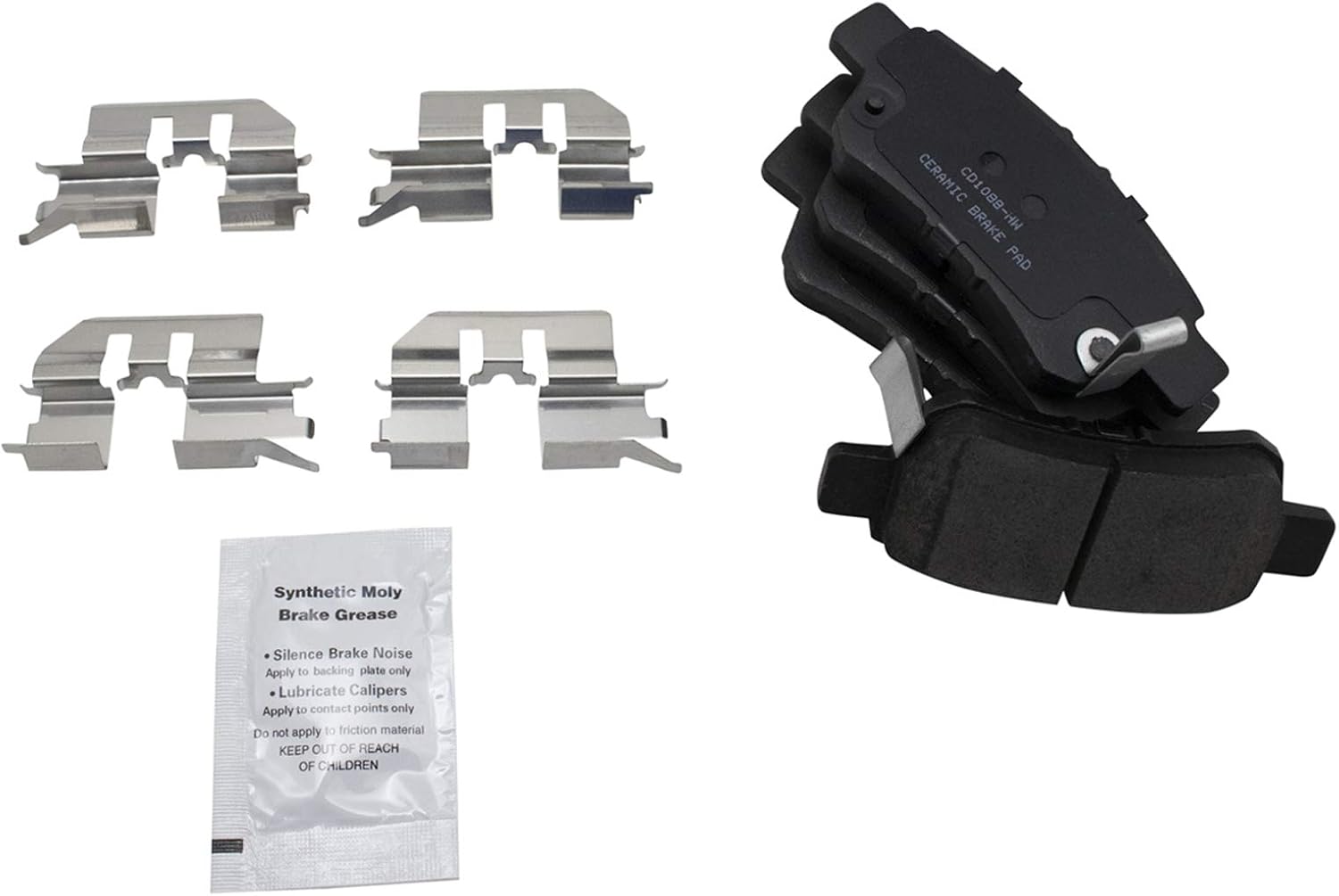 TRQ Rear Brake Pad and Rotor Set Ceramic Solid Rotors Calipers Compatible with 2005-2010 Honda Odyssey