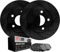 Dynamic Friction Company Front Brake Kit Fits 2004-2012 Ford EcoSport; 2005-2009 Ford Fiesta; 2011-2015 Ford Fiesta| 3000 Ceramic Brake Pads and Drilled Slotted Brake Rotors| 10.2' Front