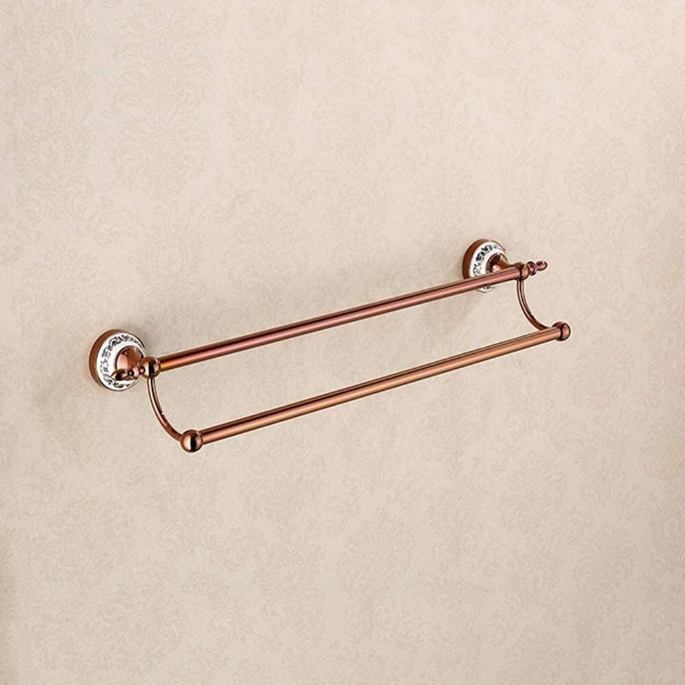 Generic Towel Rack Bathroom Stainless Steel Bathroom Hardware Hanging Bathroom Rose Gold Double Towel Rack The New