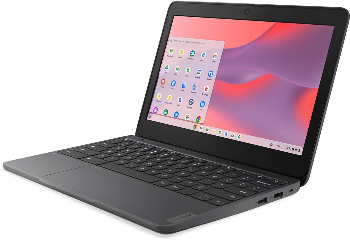 Lenovo 100e Chromebook Gen 4 83G80001US 11.6' Touchscreen Chromebook - HD - Intel N-Series N100-8 GB - 64 GB Flash Memory - English Keyboard - Graphite Gray