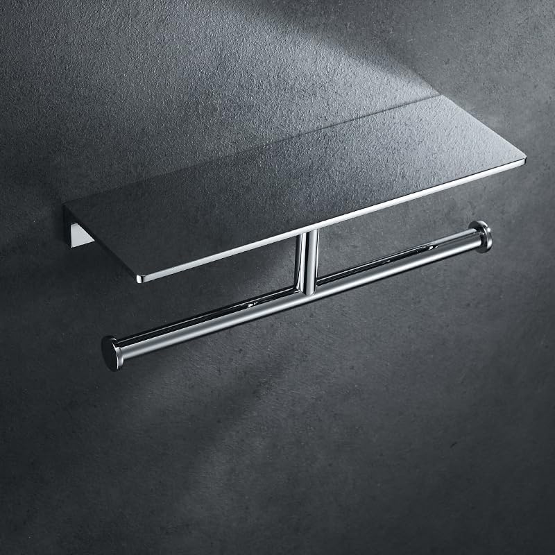 Paper Towel Hook Bathroom roll Paper Holder Paper Towel Hook Holder Toilet Paper Towel Holder, Double Nickel Brushed Paper Holder