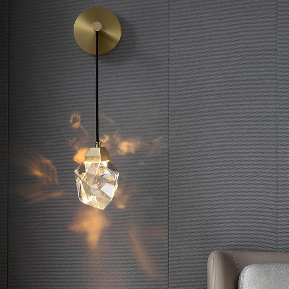 Wall Light Adjustable Hanging Wire Wall Sconce Modern Gold All Copper Base Wall Lamp Bedroom Bedside Lighting Fixtures Bathroom Vanity Pendant Lights for Restaurant Hallway House