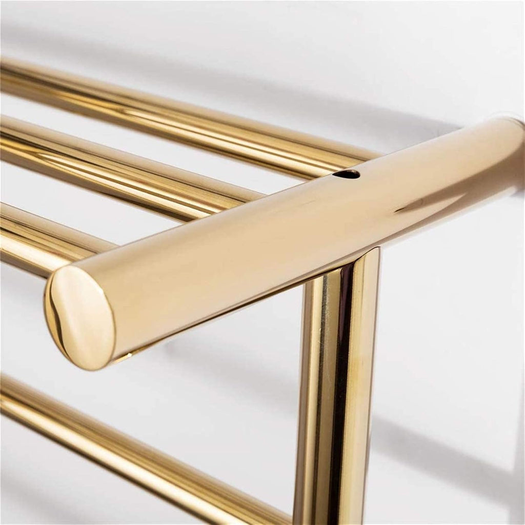 Heated Towel Rail Bathroom Wall Heater Towel Warmer, Wall Mounted Towel Bar, Gold Towel Warmer Creative Modern Stainless Steel, 480X 610X 230Mm,Open Wire,Open Wire