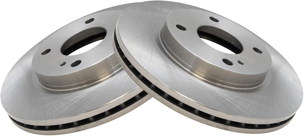 TRQ Front and Rear Brake Rotor Set Compatible with 2011-2019 Ford Fiesta