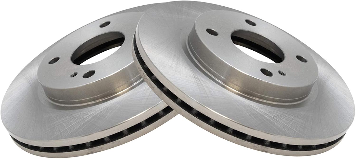 TRQ Front and Rear Brake Rotor Set Compatible with 2011-2019 Ford Fiesta