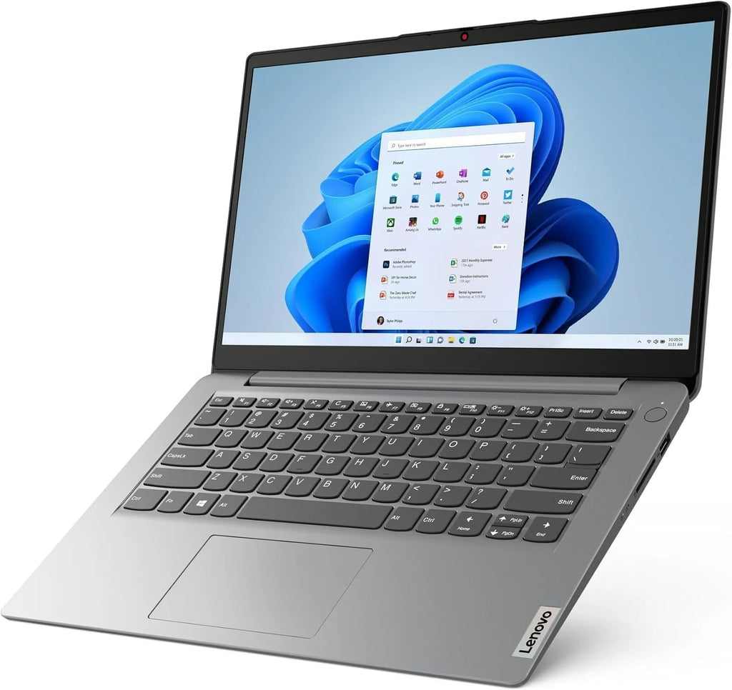 Lenovo IdeaPad 1i 14.0' HD Laptop, Intel Celeron N4500, 12GB RAM 512GB SSD+128GB eMMC Storage, 128gb 9H Docking Station, Microsoft 365, Webcam, WiFi, Bluetooth, Windows 11 Home, Cloud Grey