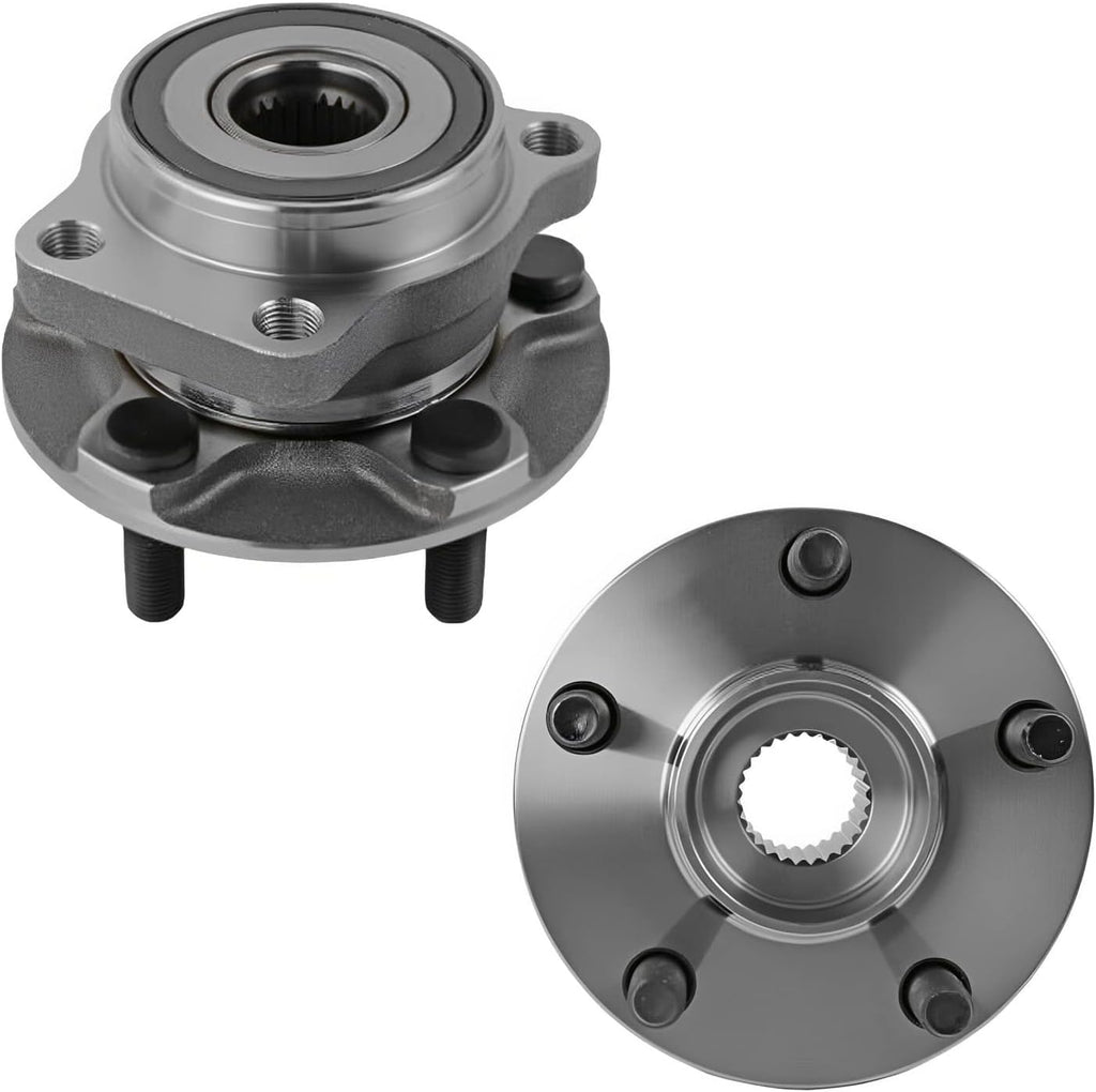 Detroit Axle - Front Brake Kit for 2016-2017 Subaru Crosstrek, 2014-2018 Forester, 2014-2015 XV Crosstrek, Wheel Bearing & Hubs Front and Rear Disc Brake Rotors Ceramic Brake Pads Replacement