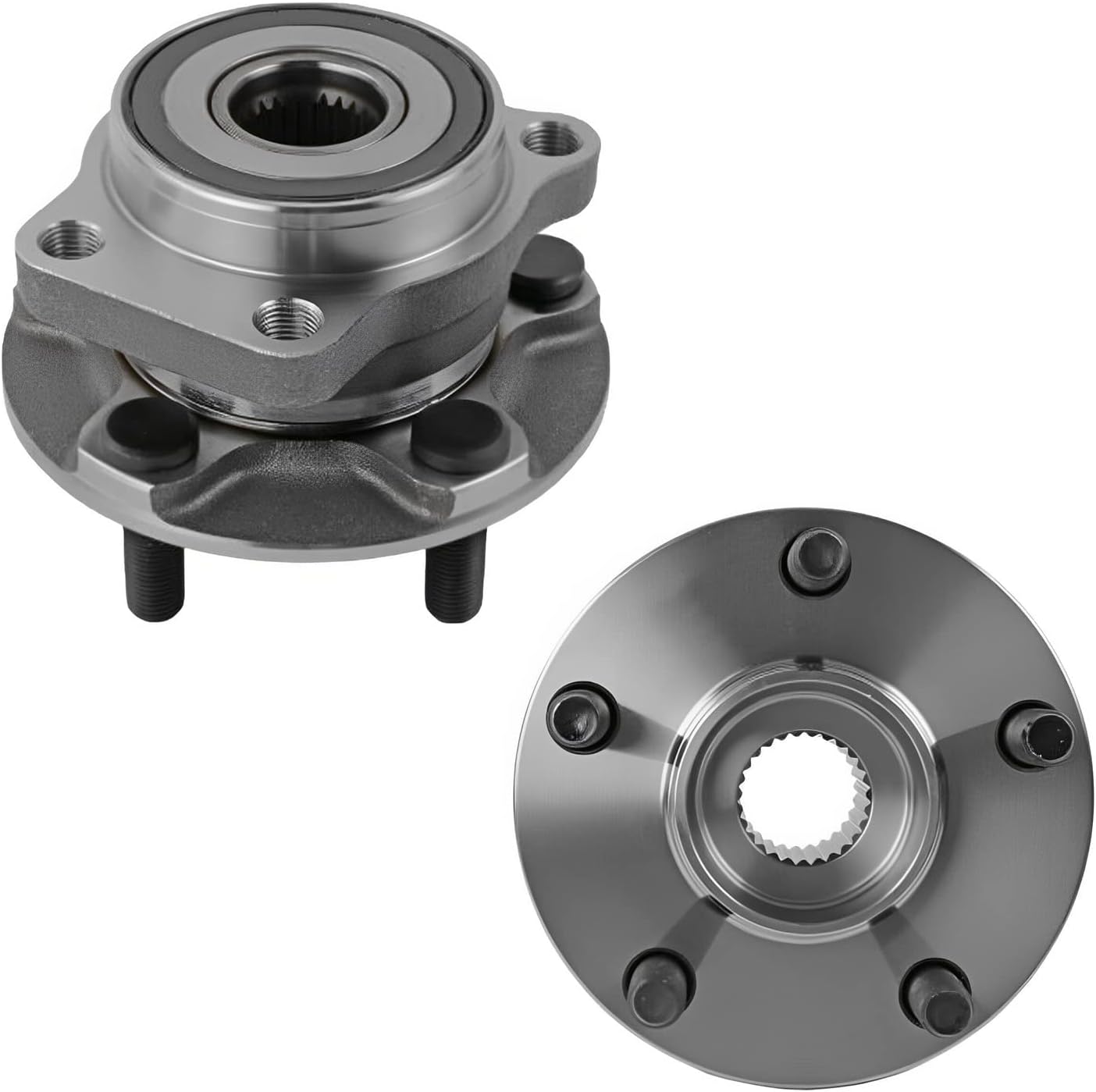 Detroit Axle - Front Brake Kit for 2016-2017 Subaru Crosstrek, 2014-2018 Forester, 2014-2015 XV Crosstrek, Wheel Bearing & Hubs Front and Rear Disc Brake Rotors Ceramic Brake Pads Replacement