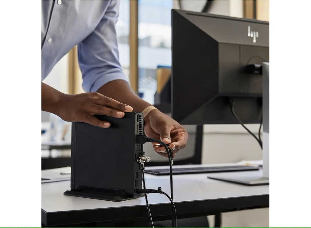 HP Pro Mini 400 G9 Desktop Computer, Intel Celeron G6900T Processor, 32GB DDR5, 1TB SSD, 3-Monitor Ports (2X DisplayPort + HDMI), WiFi 6E, RJ-45, USB-C, Wired Keyboard& Mouse, Windows 11 Pro