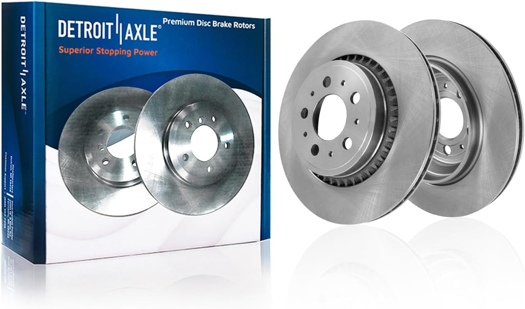 Detroit Axle - Brake Rotors for 2003-2014 Volvo XC90 Disc Brake Rotors 2004 2005 2006 2007 2008 2009 2010 2011 2012 2013 Replacement : 13.23' inch Front and 12.13' inch Rear Rotor