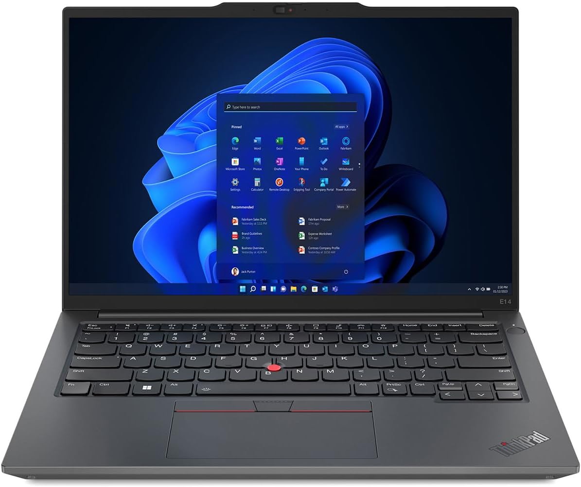 Lenovo ThinkPad E14 Gen 5 21JK0053US 14' Touchscreen Notebook - WUXGA - 1920 x 1200 - Intel Core i7 13th Gen i7-1355U Deca-core (10 Core) 1.70 GHz - 16 GB Total RAM - 8 GB On-Board Memory - 512 GB