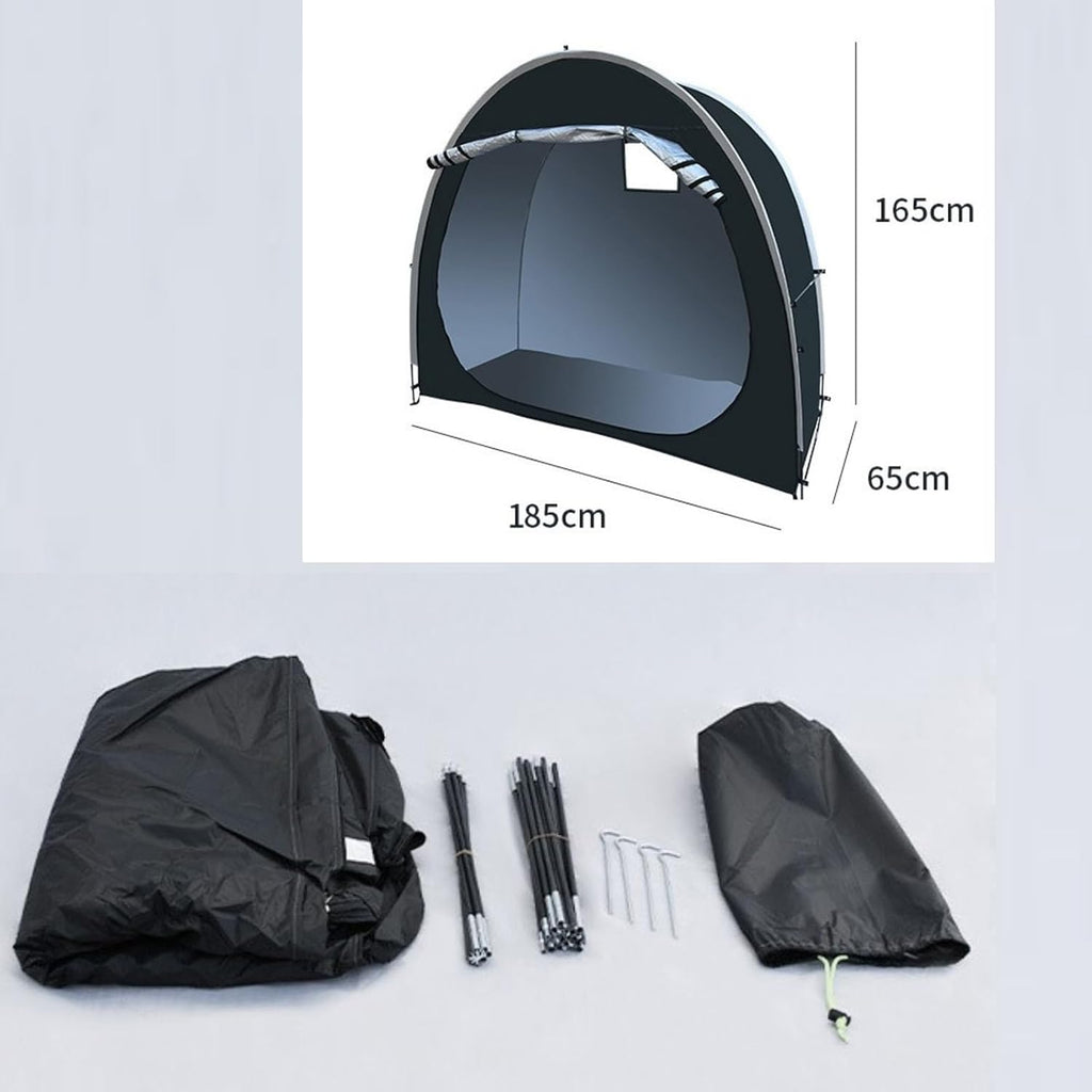 Bike Covers Outdoor Storage Waterproof 2 Bikes Outside Storage Outdoor storage tent with windows for Motorcycle,Garden Tools,Toys,Lawn Mower(B)