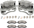SCITOO Front Left & Right Brake Kit [4] Brake Pads [2] Brake Disc Calipers w/Bracket Compatible With 2007-2009 for Chrysler for Aspen,2009-2010 for Dodge for Dakota