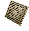 Floor Water Drain Stripe Cover Matt Black Rose Gold Silver Brushed Antique Bronze for Bathroom Kitchen Garden Balcony,FD0001RG,86,Fd0001ab-86-A