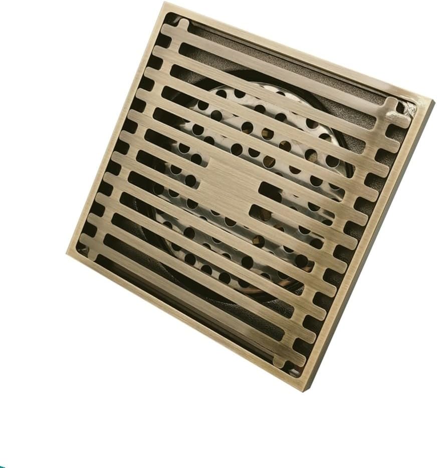 Floor Water Drain Stripe Cover Matt Black Rose Gold Silver Brushed Antique Bronze for Bathroom Kitchen Garden Balcony,FD0001RG,86,Fd0001ab-86-A