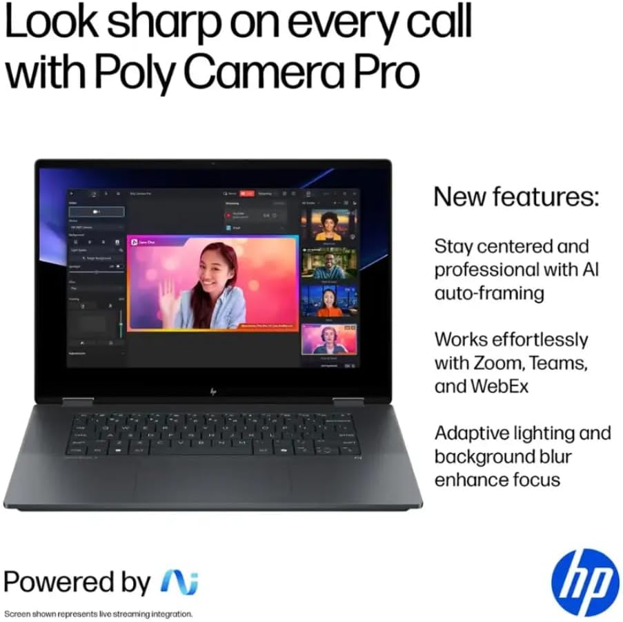 HP 2025 OmniBook X Flip 2-in-1, Copilot+ PC, 16' 2K 400Nits Touch-Screen Laptop, Ultra 7 256V(Beats Ultra 7 155U), 16GB RAM, 1TB SSD, 23H Battery, Win 11, Backlit KB, W/Stylus Pen