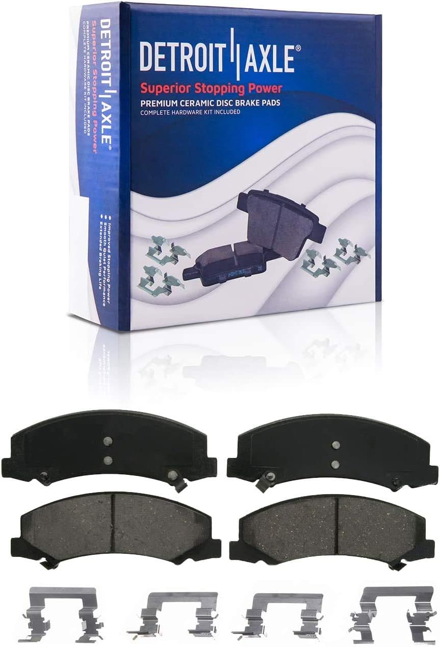Detroit Axle - Front Brake Kit for 2006-2011 Buick Lucerne, 2006-2013 Chevrolet Impala, 2006-2007 Chevrolet Monte Carlo, Disc Brake Rotors Ceramic Brake Pads Brake Caliper Replacement
