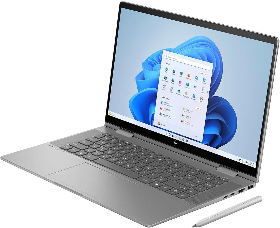 HP 2024 Laptop | Envy x360 2-in-1 | 15.6' 1920 x 1080 Touch | Intel Evo Core Ultra 7 155U 12-Core | 32GB LPDDR5 | 2TB SSD | Windows 11 Pro | Wi-Fi 6E - Backlit Keyboard - 5MP IR Camera - Silver