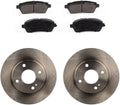 Front Brake Pads and Rotors Kit - Brake Kit Replacement for Ford Fiesta 2011 2012 2013 2014 2015 2016 2017 2018 2019 1.6L l4, for Ford Fiesta 2014 2015 2016 2017 1.0L l3