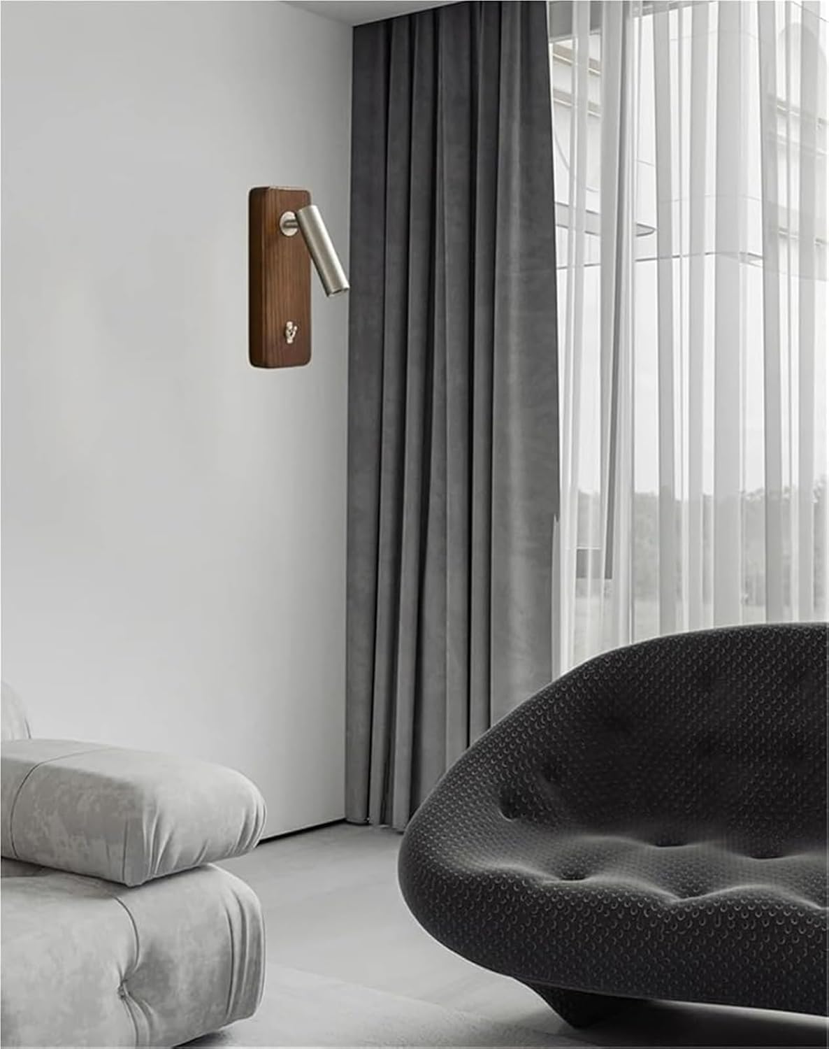 with Switch Wall Lamp Gold Silver Brass Wooden Lighting Fixtures for Bedroom Reading Hotel Office Simple(Natural Light,Gold h11.5cm)