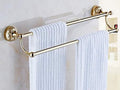 Gold Crystal Towel Rack, 55cm Double Pole Wall-Mounted Towel Bar, Rust-Proof, Heavy Duty