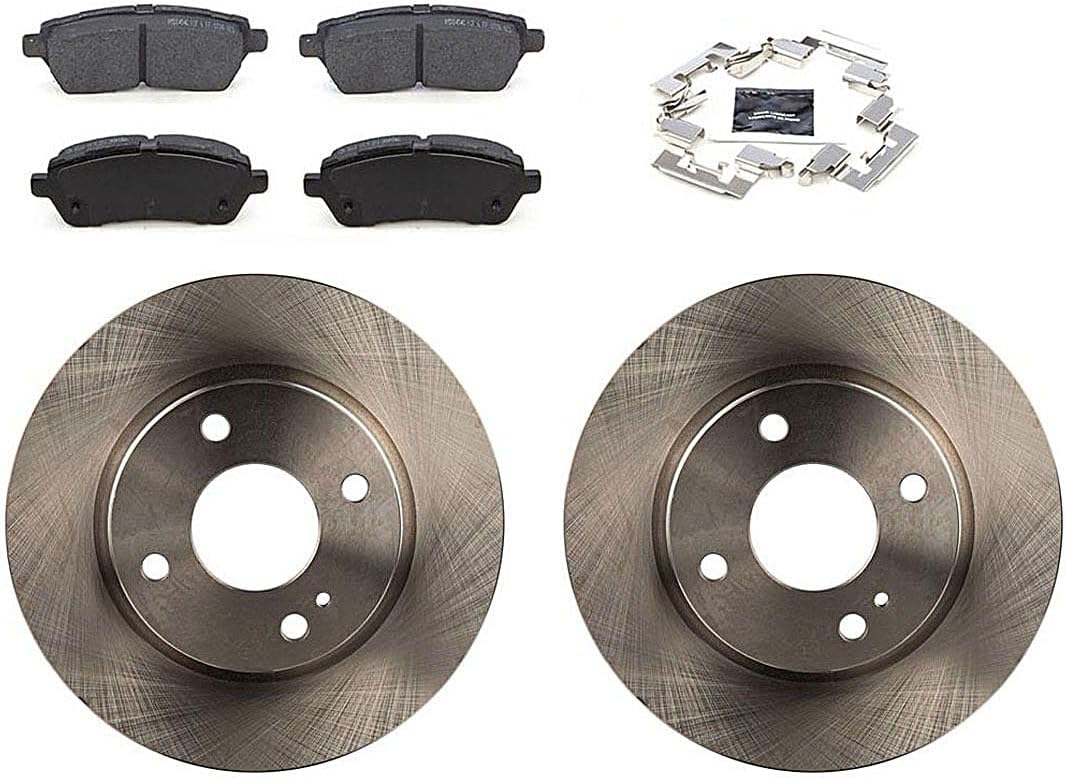Front Rotors and Brake Pads Kit - Brake Kit Replacement for Ford Fiesta 2014 2015 2016 2017 1.0L l3, for Ford Fiesta 2011 2012 2013 2014 2015 2016 2017 2018 2019 1.6L l4