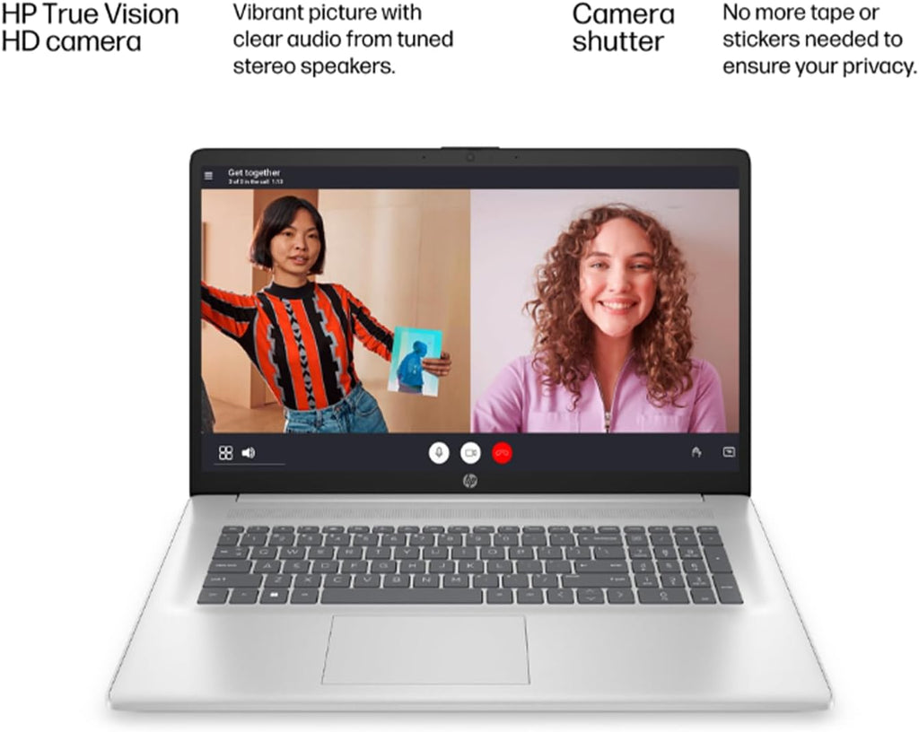 HP 17.3' Touchscreen Laptop Featuring Backlit Keyboard | Intel 7-150U 10 Core Processor (Beats I7-1335U) | 32GB RAM | 1TB PCIe SSD | Wi-Fi 6 | Bluetooth 5.3 | Windows 11 | w/WOWPC Recovery USB