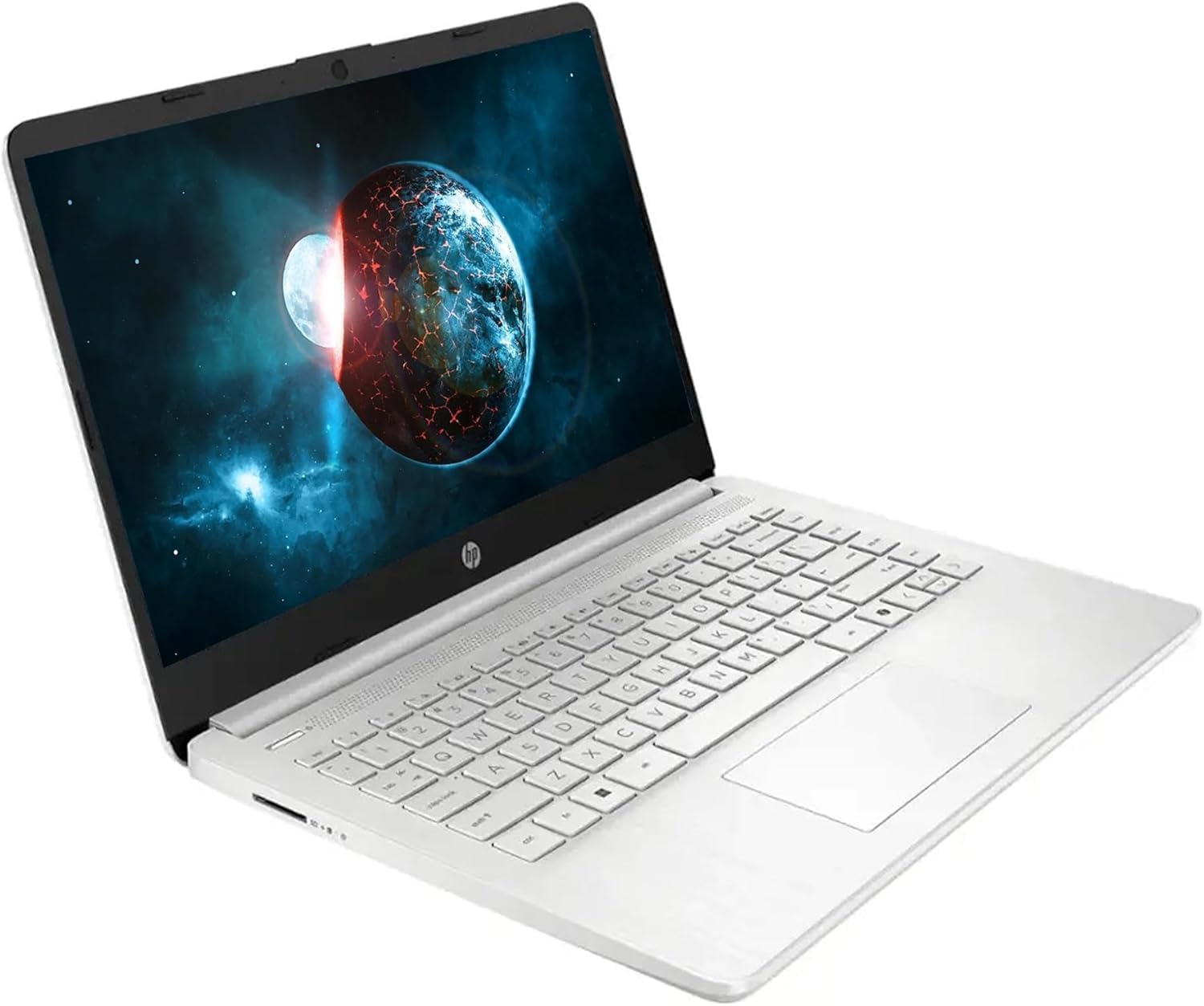 HP 14' HD Laptop with Microsoft Office and 1TB Cloud Storage (1-Year)| 16GB RAM| 128GB SSD| Intel 4-Core CPU (Beat i3-10110U)| Ultra Light| Webcam| Bluetooth| Wi-Fi| Windows 11| RK Bundle| Silver