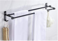 NERDOH Space Aluminum Belt Hook Gold White Black Double Pole Punch-Free Wall Hanging Towel Rack-C4 Towel Storage Bath Towel Rail Single Towel Bar for Bathroom Chrome Hanging