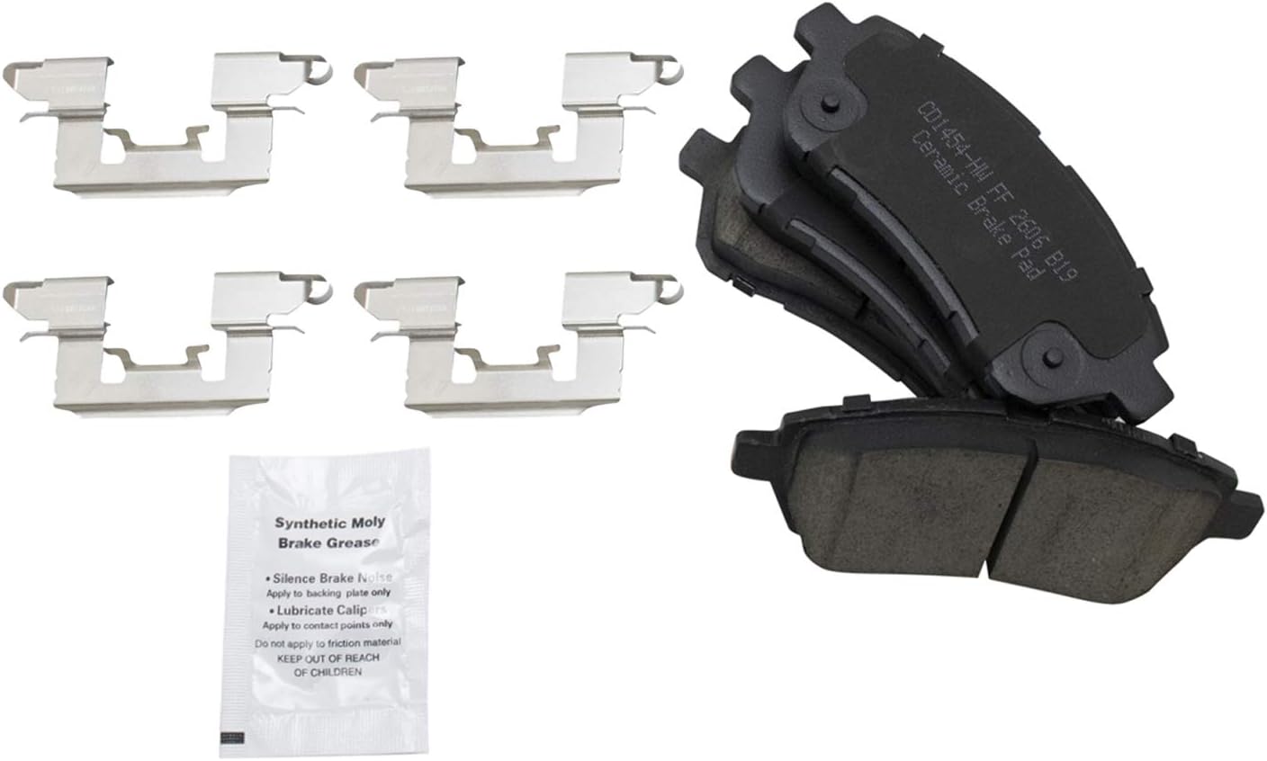 TRQ Front Brake Pad & Rotor Kit, with Chemical Kit Ceramic Premium G-Coated Compatible with 2011-2018 Ford Fiesta