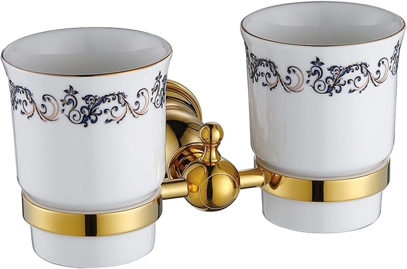 KETTEL Bathroom Hardware ， Gold Robe Hook Towel Rail，Fixtures Holder Bathroom Accessories,Wall-Mounted Bathroom Rack Accessory (Color : Toilet Cup Holder)