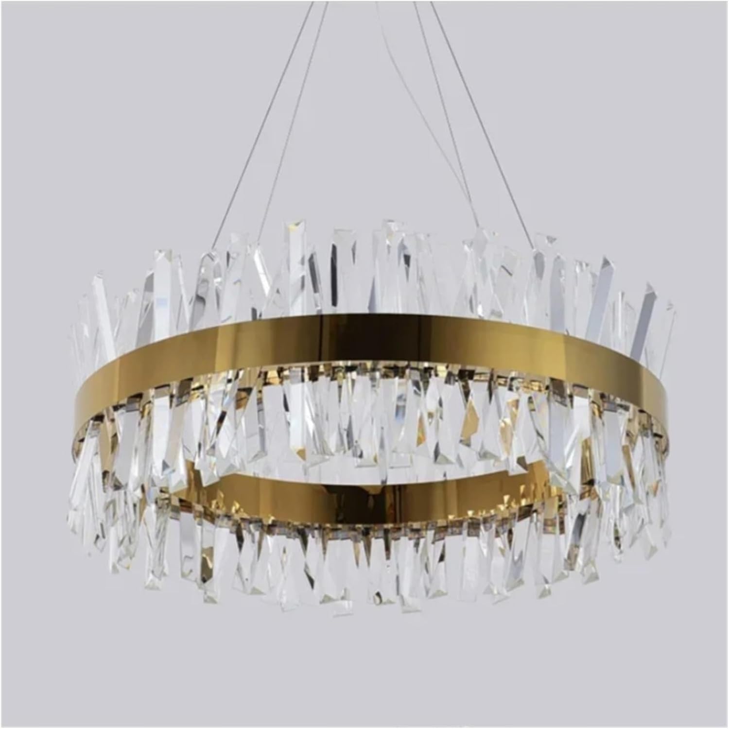 Nordic Luxury Crystal Chandelier Modern Gold Silver Round Led Pendant Light Living Dining Table Room Hotel Home Decor Hanging Lamps,Dining Light Fixtures