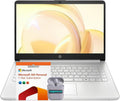 HP 14' HD Business & Student Laptop Computer, 16GB RAM 640GB Storage (128GB UFS + 512GB SD Card), Windows 11 S with 1-Year Microsoft Office 365, Intel N150, SageNova Earphones, Natural Silver