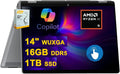 HP OmniBook X Flip 2-in-1 AI PC Laptop | 14' WUXGA Touch 400nits | AMD 6-core Ryzen AI 5 340 (Up to 50 Tops) | 16GB DDR5 1TB SSD | Backlit Wi-Fi6E 5MP IR Camera Poly Win11 w/DLCA Accessory