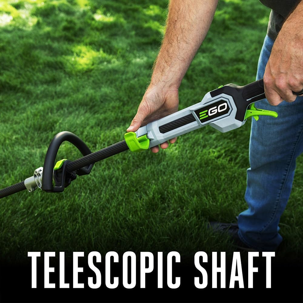 EGO POWER+ String Trimmer, Battery Powered, 16' Trimmer for Weeds and Grass with POWERLOAD, Telescopic Carbon Fiber Shaft, Battery and Charger Not Included - ST1610T