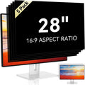 [5-Pack] 28 Inch Computer Privacy Screen for 16:9 Widescreen Monitor, Anti Glare Anti-UV Eye Protection Desktop PC LED Monitor Filter, Removable Anti-Scratch Screen Film 28in