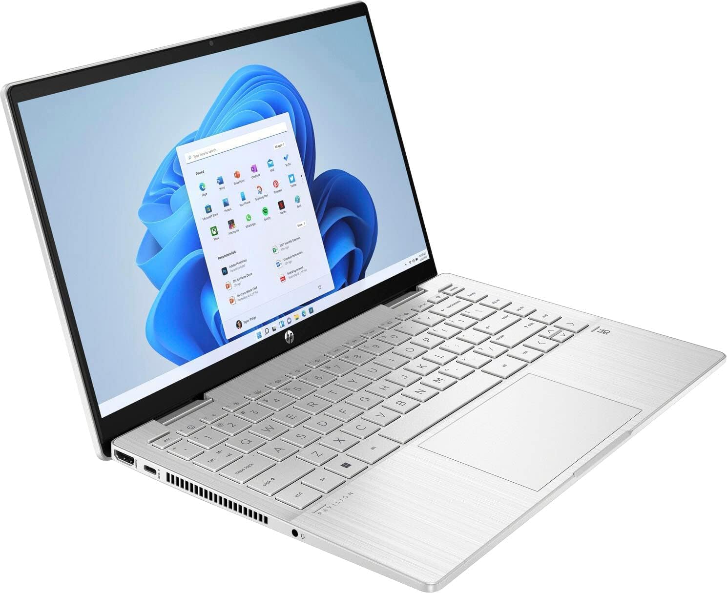 HP Pavilion x360 Laptop, 14' FHD 2-in-1 Touch-Screen Laptop, Intel Core i5-1235U, 8GB RAM, 512GB PCIe SSD, Bluetooth, Webcam, Backlit KB, Windows 11 H +GM Accessories, Silver