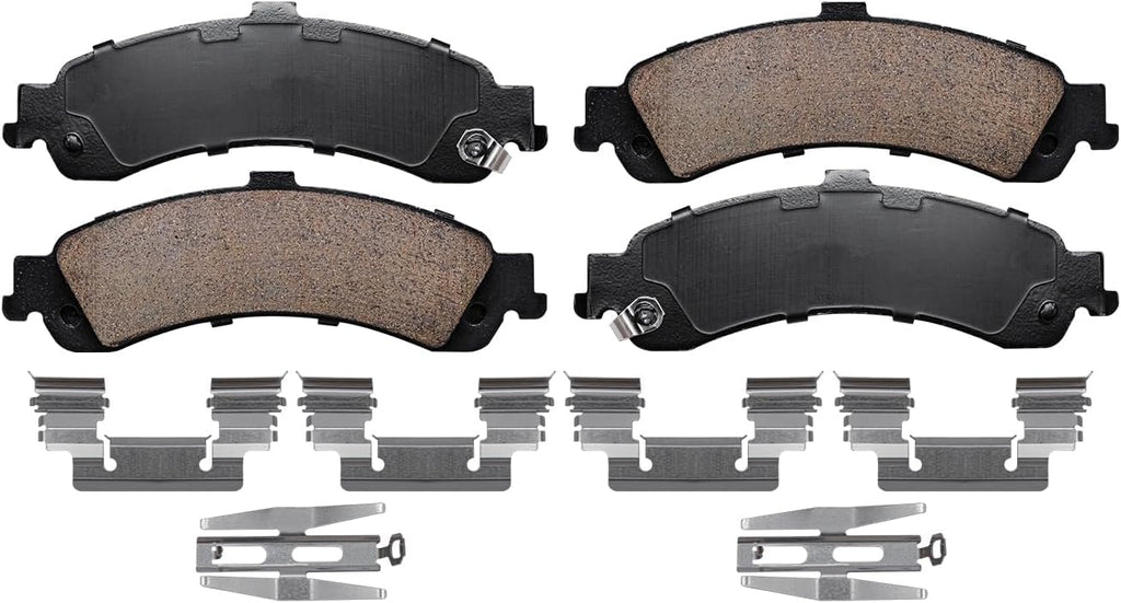 Detroit Axle - Rear Brake Kit for 2003-2005 GMC Sierra 1500, 2000-2001 Yukon XL 1500 Chevy Suburban 1500, 0.75' Thick Drilled & Slotted Brake Rotors Ceramic Brakes Pads Replacement [12.78 inch Rotors]