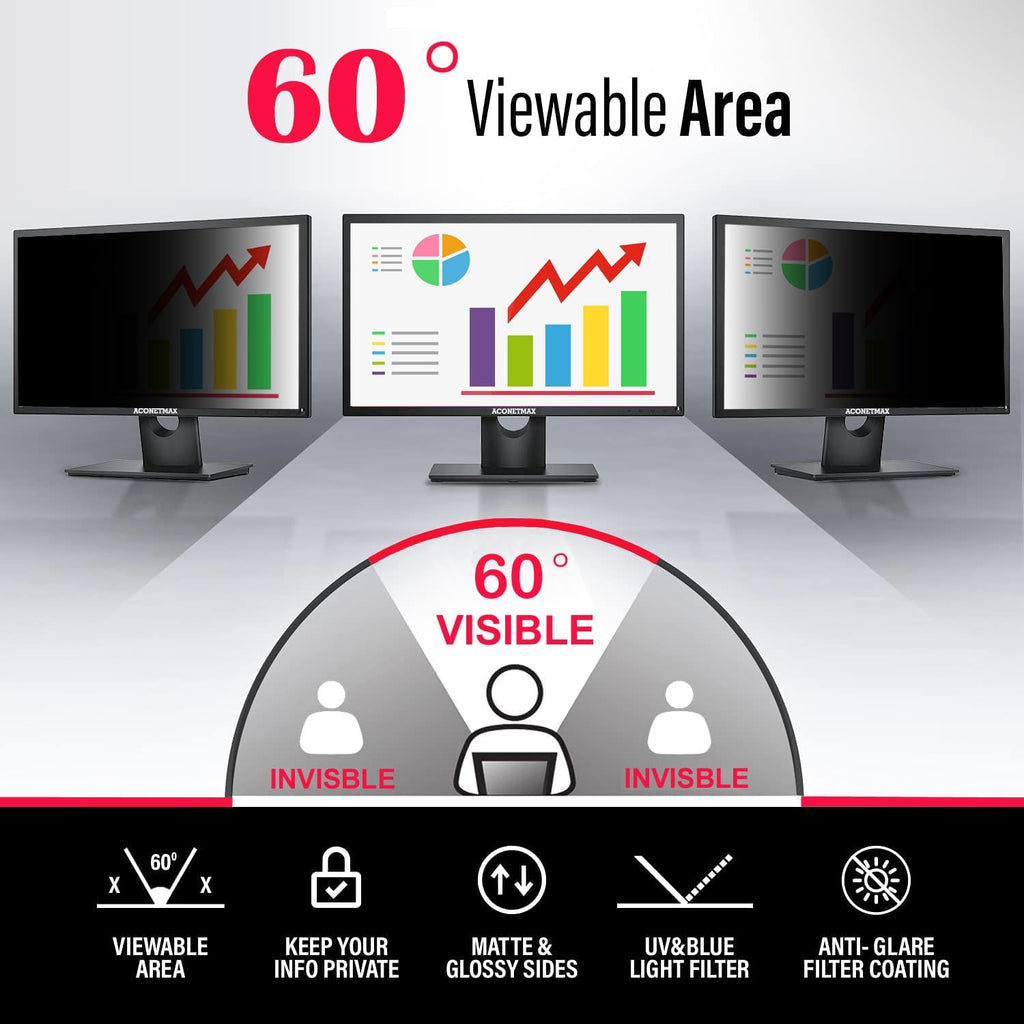 40 Inches Privacy Screen Filter for Ultrawide 21:9 Curved Monitor | Computer Privacy Shield | Anti-Glare | Anti- Blue Light Protector