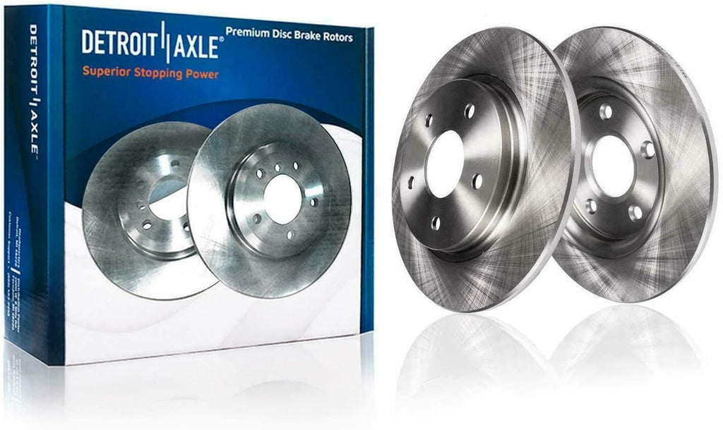 Detroit Axle - Brake Kit for Chevy Malibu Pontiac G6 Saturn Aura, Disc Brake Rotors Brake Pads Wheel Bearing Hubs Wheel Lug Nuts Replacement [11.65'' inch Front & 10.63'' inch Rear Rotor]