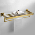 Brushed Gold Bathroom Accessories Hardware Towel Bar Rail Toilet Paper Holder Towel Rack Hook Soap Dish Toilet Brush,Towel Rack