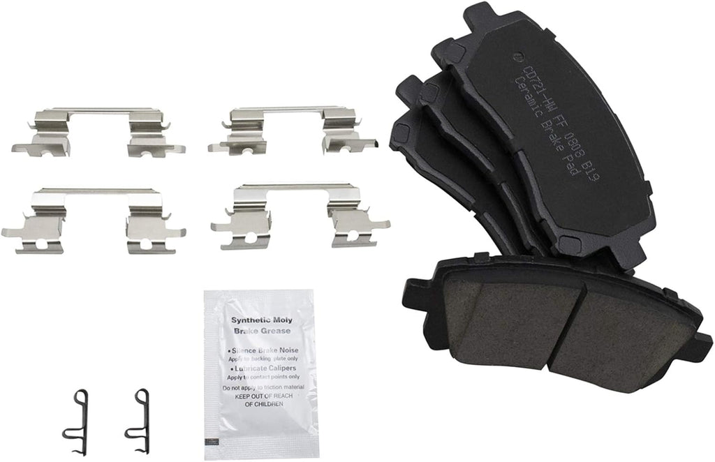 TRQ Performance Front Brake Pad and Rotor Set Ceramic Vented Coated Rotors Calipers Compatible with 2000 Subaru Outback