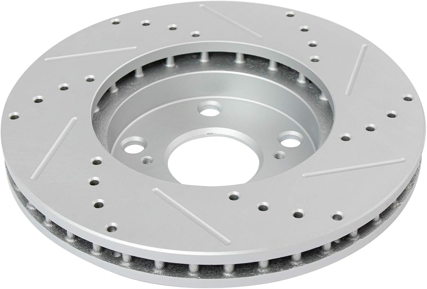 TRQ Performance Front Brake Pad and Rotor Set Ceramic Vented Coated Rotors Calipers Compatible with 2006 Toyota Camry