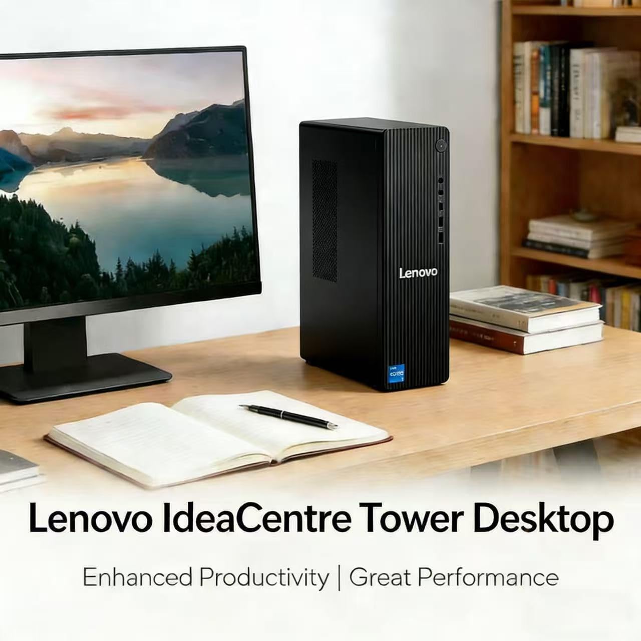 Lenovo IdeaCentre Liter Tower Desktop Computer • Intel Core i5-12500 Processor • 16GB DDR5 • 1TB SSD • Office 365 for The Web • HDMI + VGA, Wi-Fi 6 • Wired Keyboard & Mouse • Windows 11
