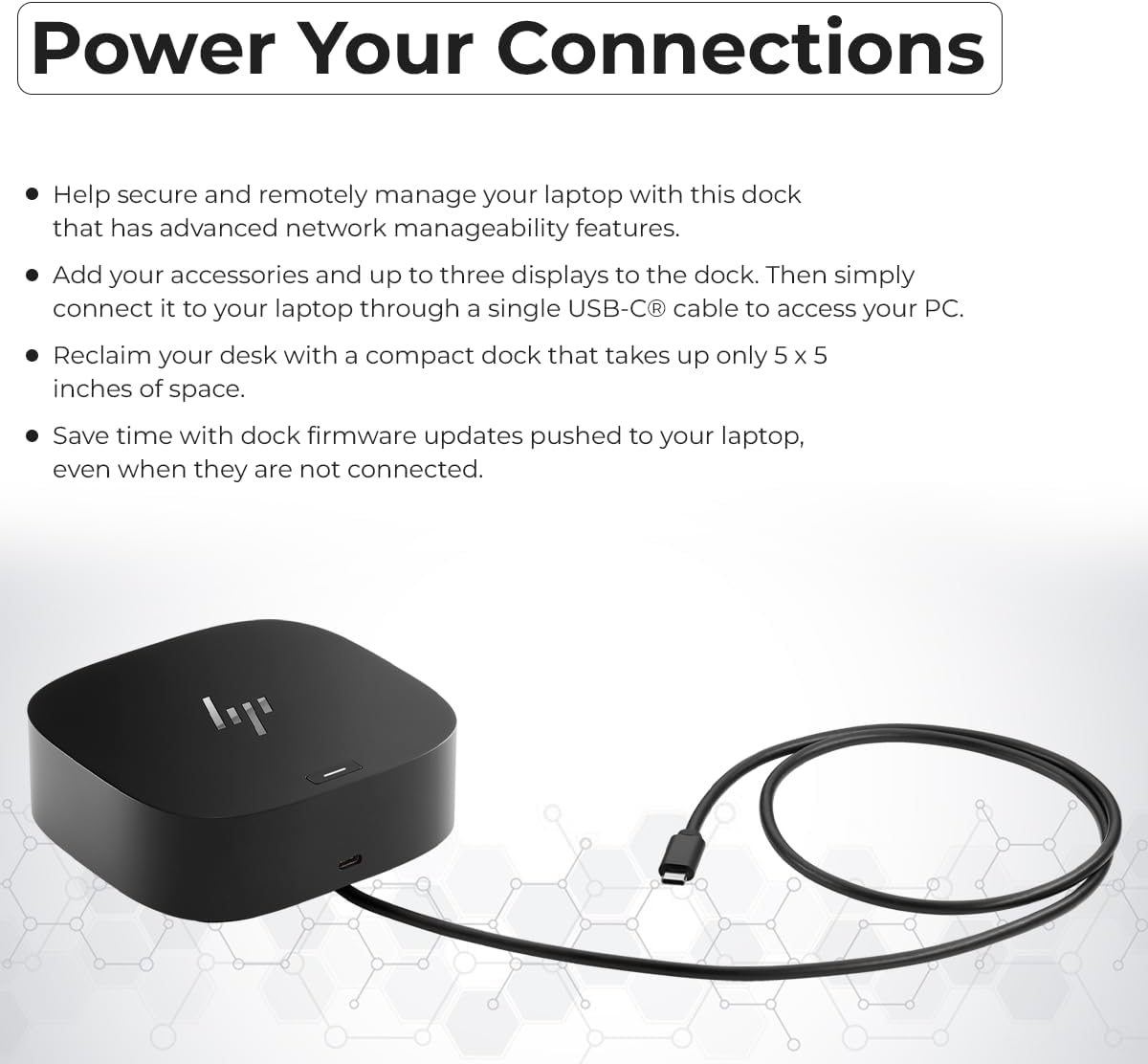 HP Docking Station for Laptop Dual Monitor and Charging Bundle - USB-C G5 Dock 5YH27AV#ABA with 120W Adapter + HDMI Cable + DisplayPort Cable + USB-C Cable + Microfiber Cloth (Renewed)