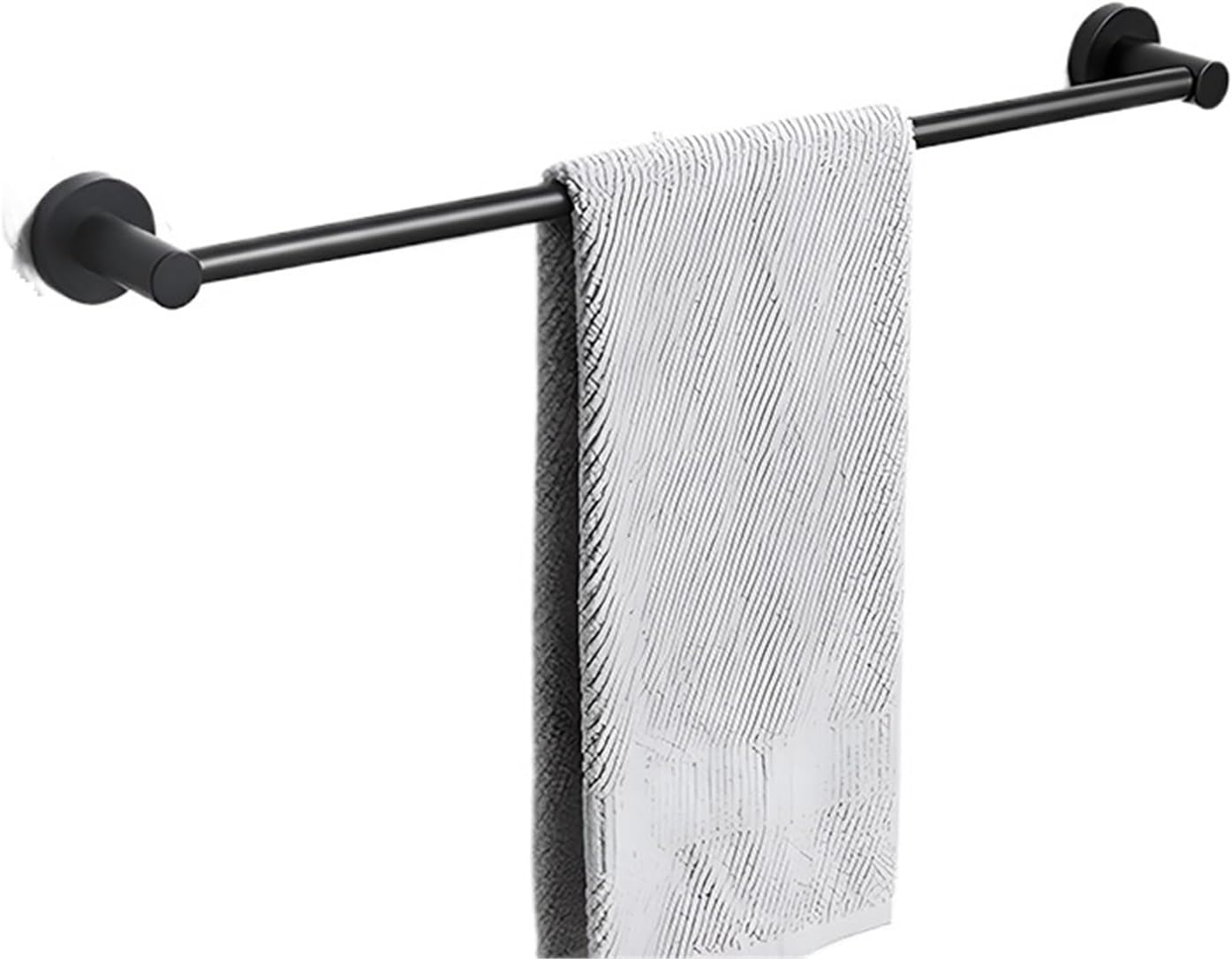 Gold Bathroom Double Towel Holder Stainless Steel Double Towel Rack Bath Towel Bar Bathroom Hardware Accessories Grey Black(Chrome Single Holder)