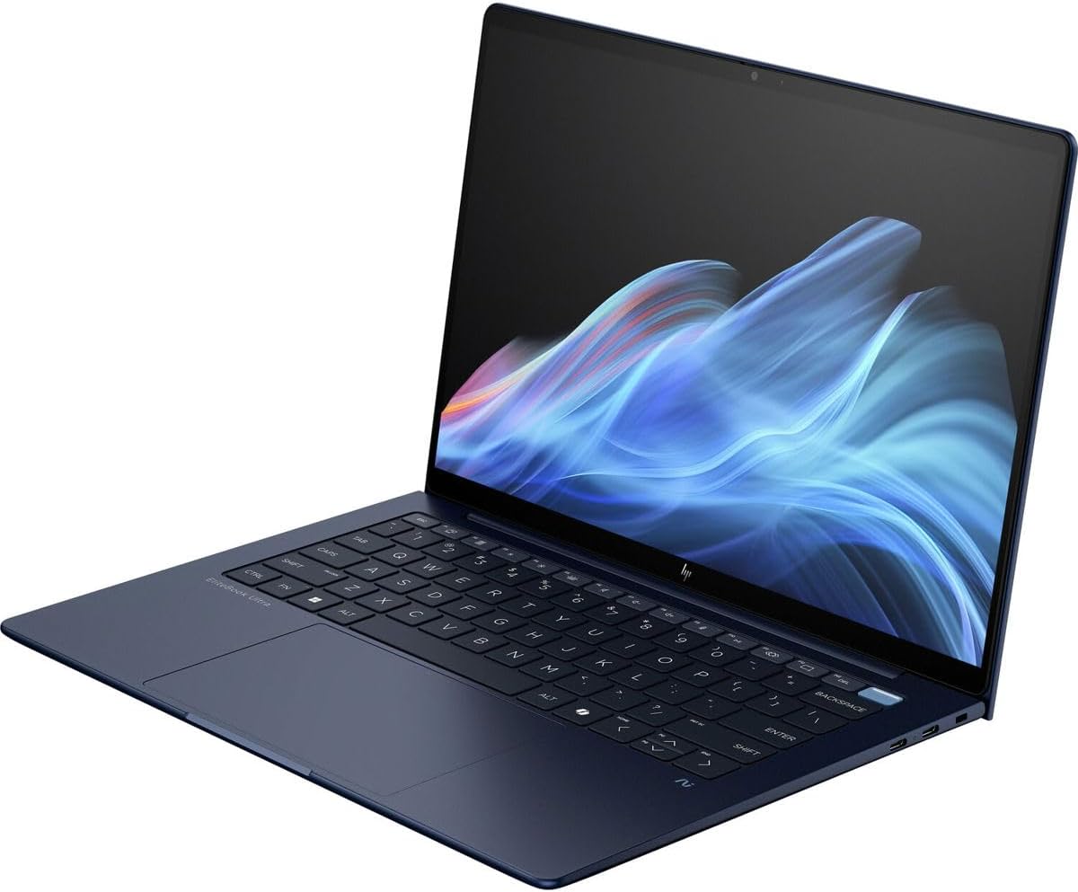 HP EliteBook Ultra G1i 14' 2.8K OLED Touchscreen Copilot+ PC Laptop, Intel Core Ultra 7 258V 2.2GHz, 32GB RAM, 512GB SSD, Windows 11 Pro, Atmosphere Blue