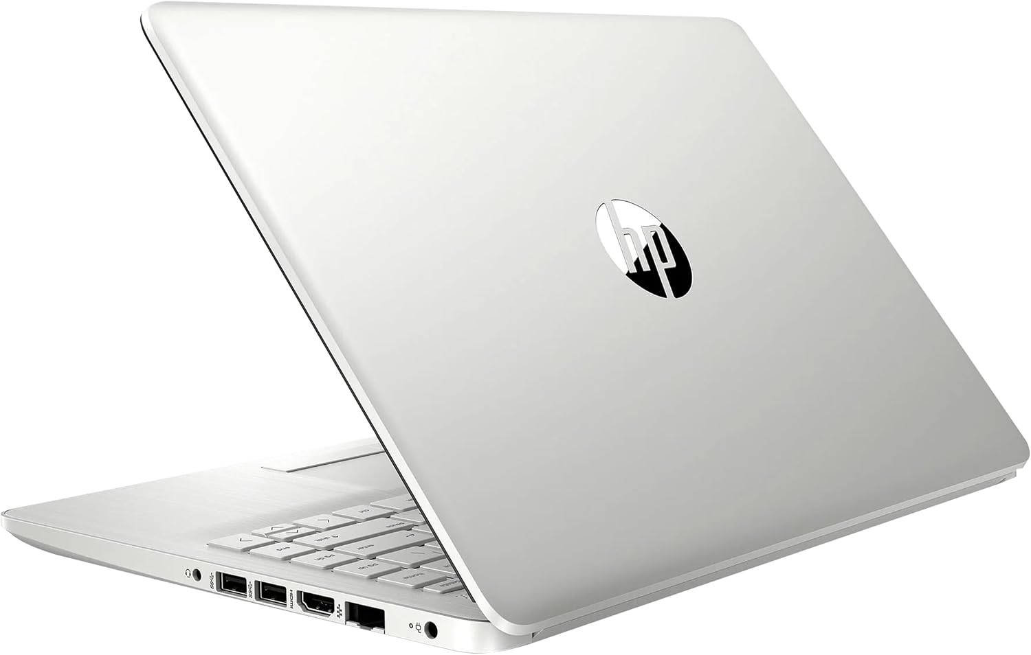 HP Stream 14' HD BrightView Laptop, Intel Celeron N4120 Processor, 8GB RAM, 64GB SSD, Intel UHD Graphics, 720p Webcam, WiFi, HDMI, Win 11 S, Silver (Renewed)