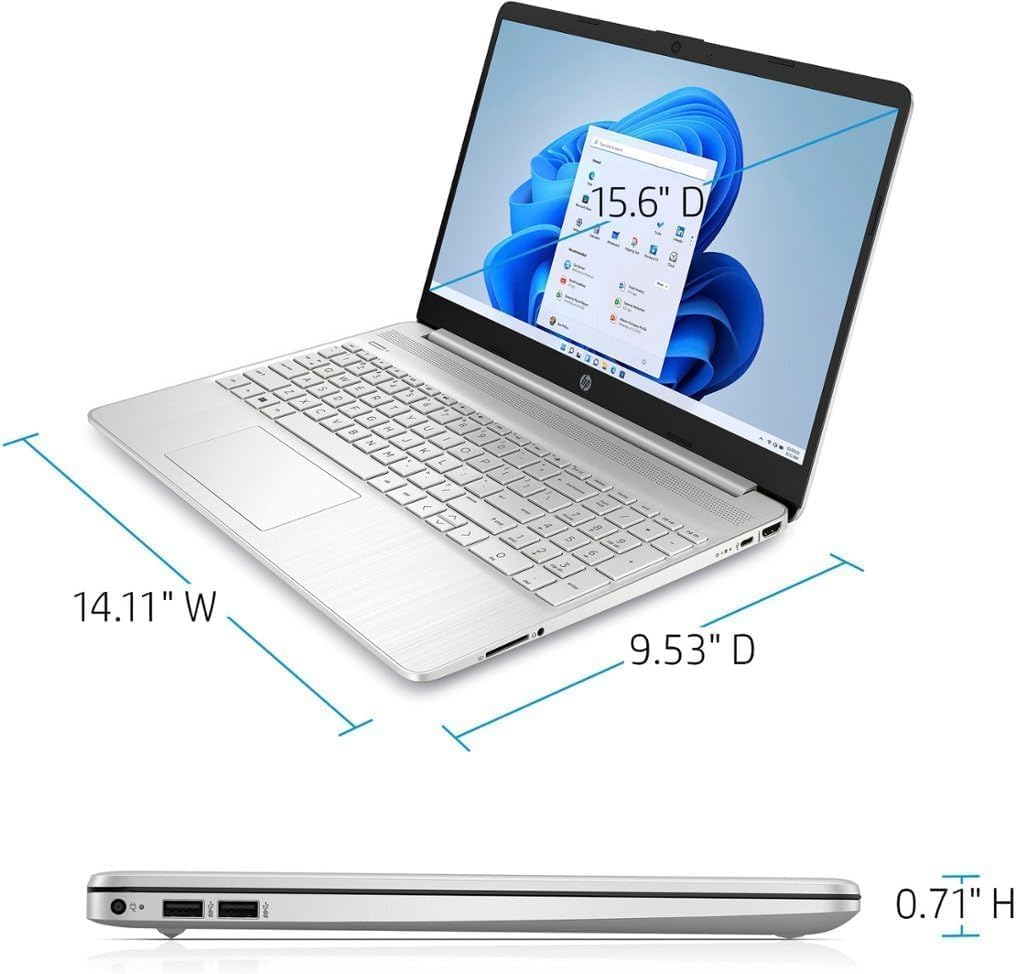 HP Pavilion Business Laptop (2024), 15.6' FHD Display,with Free Lifetime Office 2021, Intel i7-1255U (10-core, up to 4.7Ghz),32GB, 1TB SSD, Intel Iris Xe Graphics, Windows 11 Pro, Silver
