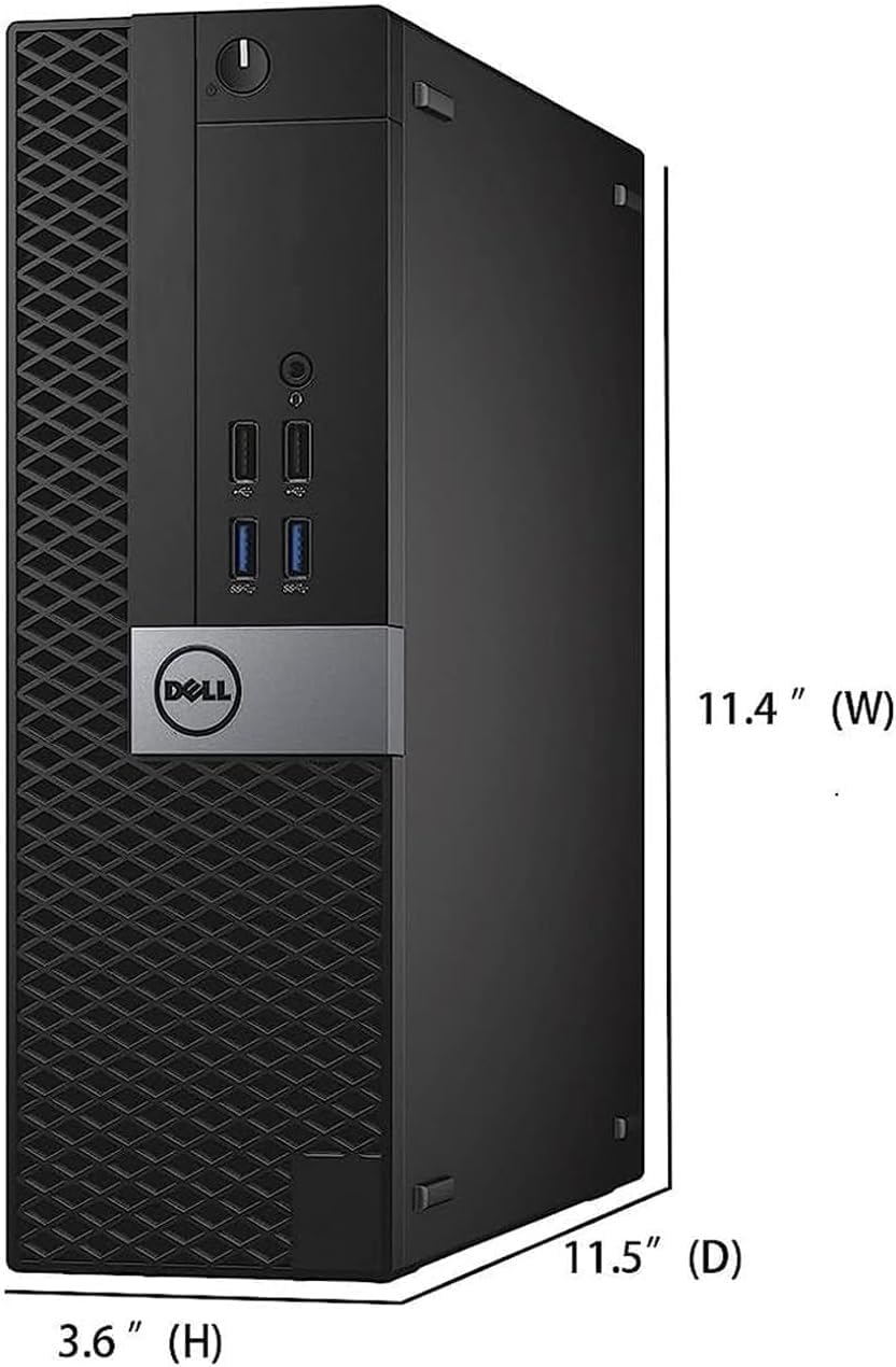 Dell OptiPlex 7040 SFF Desktop PC w/ 27in LCD FHD Monitor, 7040 SFF Desktop Intel Core i5-6th, 16GB RAM, 512GB SSD, RGB Keyboard, Win11 pro(Renewed)